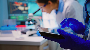 scientist working in lab